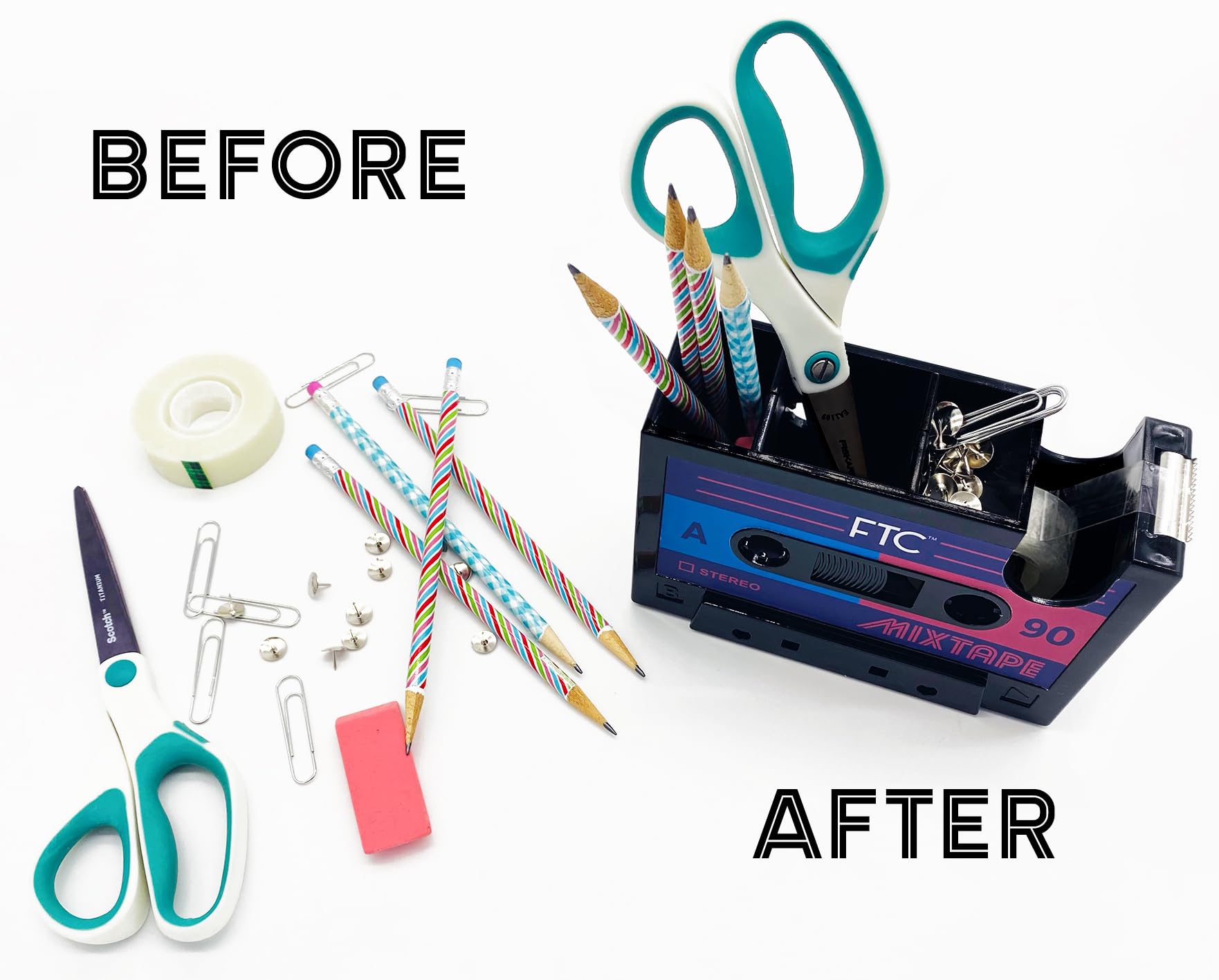 Amazon.co.jp: FTC 楽しいカセットテープディスペンサー - レトロ